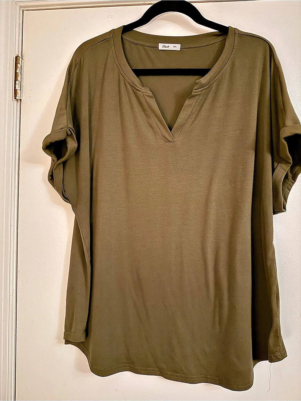Wilfred Short Sleeve V-Neck Top Green 2XL Like New
